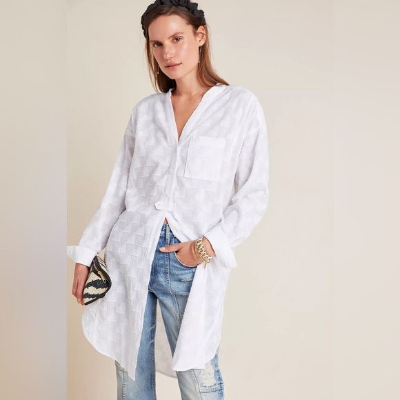 Anthropologie Maeve Roberta Textured Henley Tunic XS - Picture 1 of 10